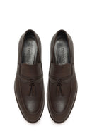 Erkek Kahverengi Kalın Tabanlı Püsküllü Deri Loafer | Derimod