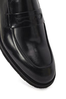 Erkek Siyah Deri Loafer | Derimod