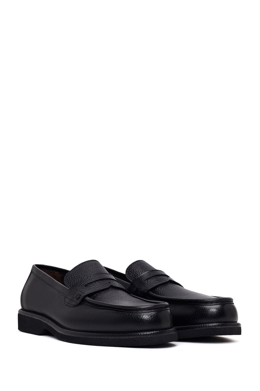 Male Black Leather Casual Loafer