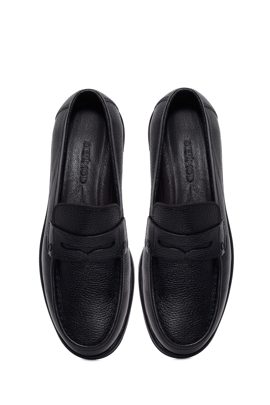 Male Black Leather Casual Loafer