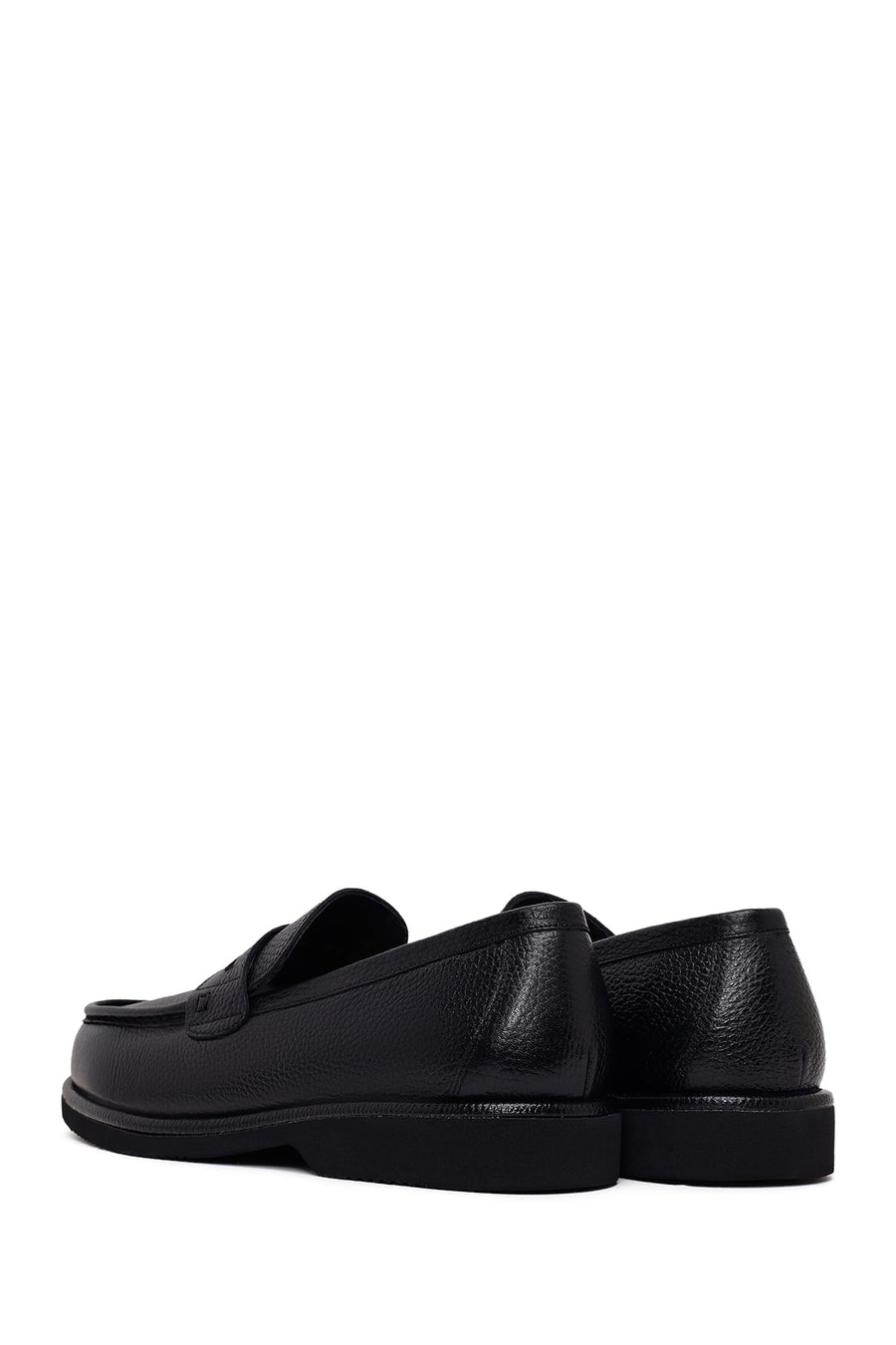 Male Black Leather Casual Loafer