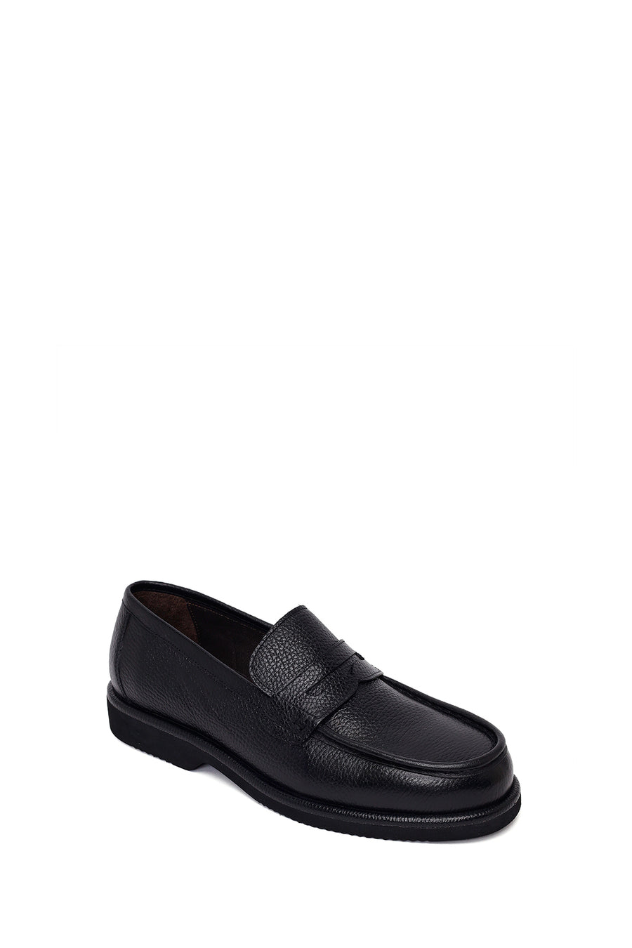 Male Black Leather Casual Loafer