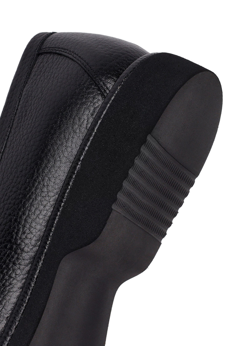 Male Black Leather Casual Loafer
