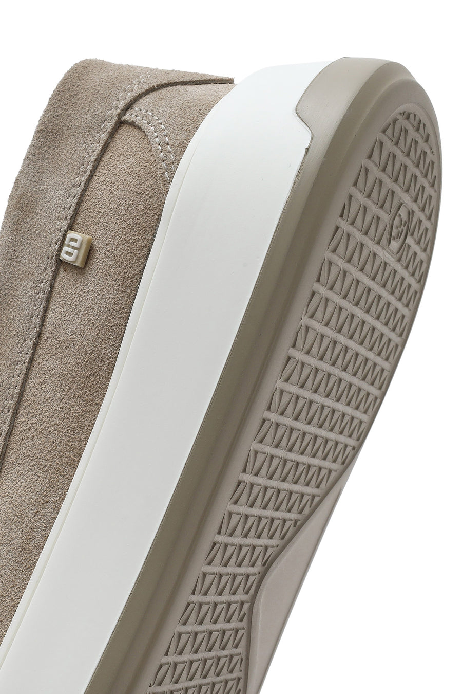 Men's Beige Chunky Suede Leather Loafers