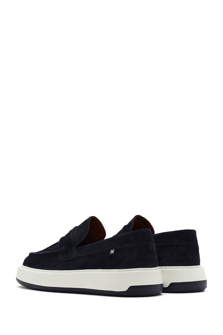 Men's Navy Blue Chunky Suede Leather Loafers
