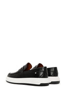 Erkek Siyah Kalın Tabanlı Deri Loafer | Derimod