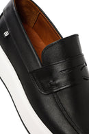 Erkek Siyah Kalın Tabanlı Deri Loafer | Derimod