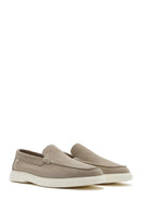 Men's Beige Suede Leather Casual Loafer | Derimod