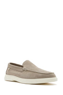 Men's Beige Suede Leather Casual Loafer | Derimod