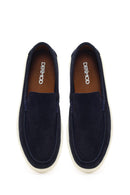 Erkek Lacivert Süet Deri Casual Loafer | Derimod