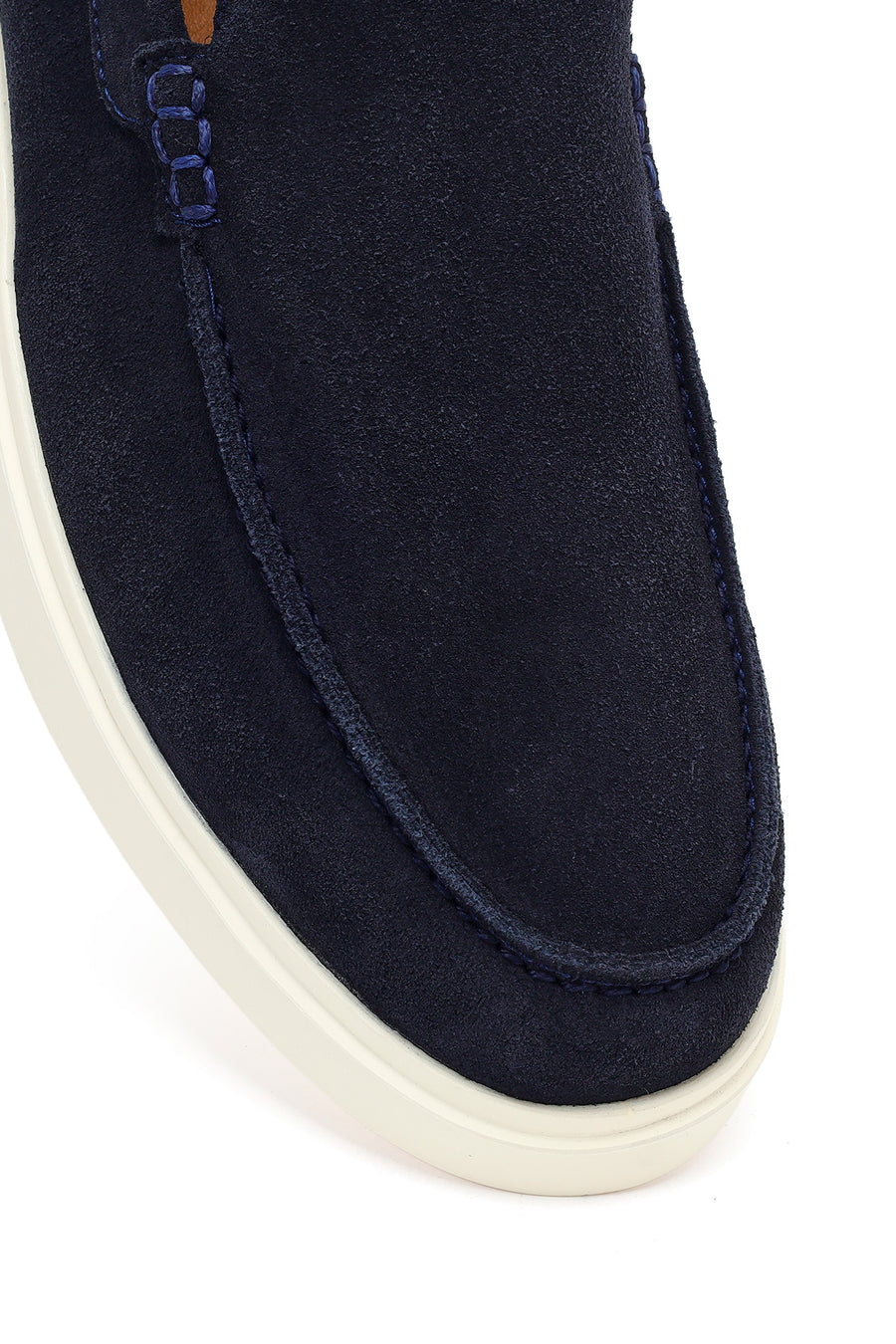 Men's Navy Blue Suede Leather Casual Loafer