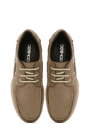 Erkek Bej Bağcıklı Nubuk Deri Casual Ayakkabı | Derimod