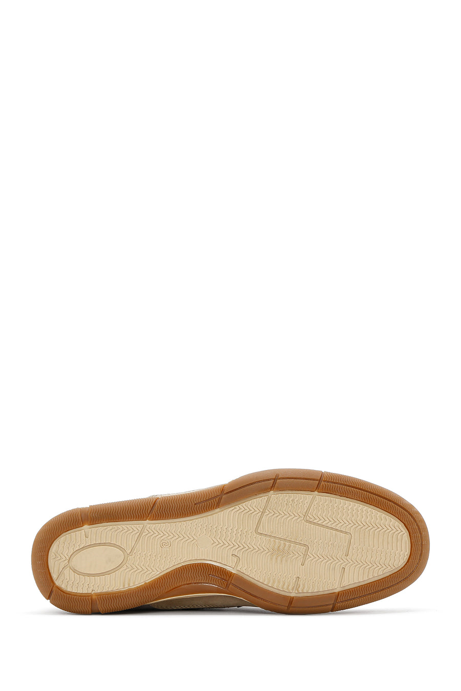 Men's Beige Lace-Up Nubuck Leather Casual Shoes