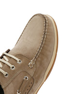 Erkek Bej Bağcıklı Nubuk Deri Casual Ayakkabı | Derimod