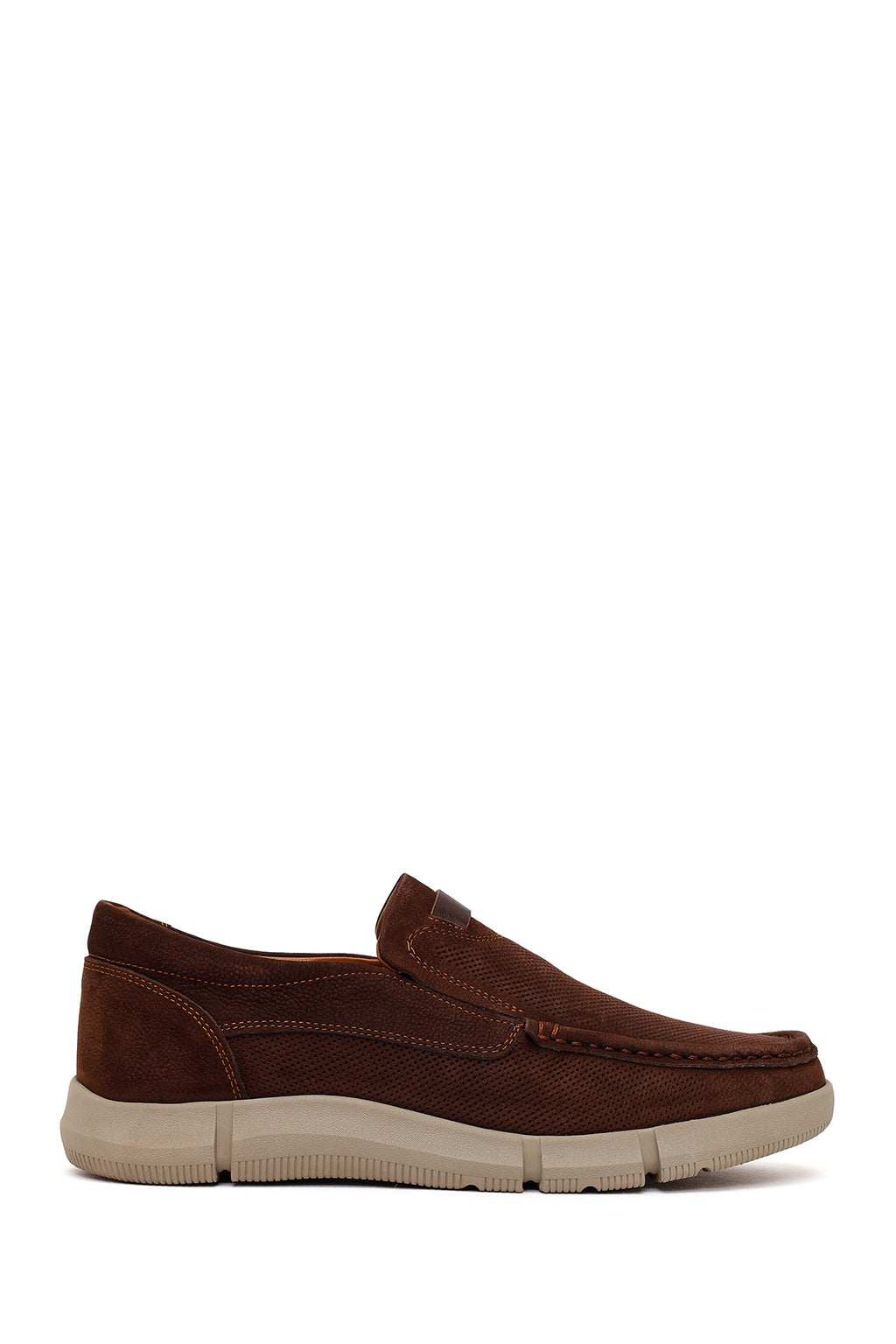 Erkek Kahverengi Nubuk Deri Casual Loafer