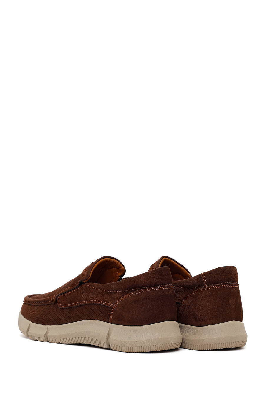 Men's Brown Nubuck Leather Casual Loafer