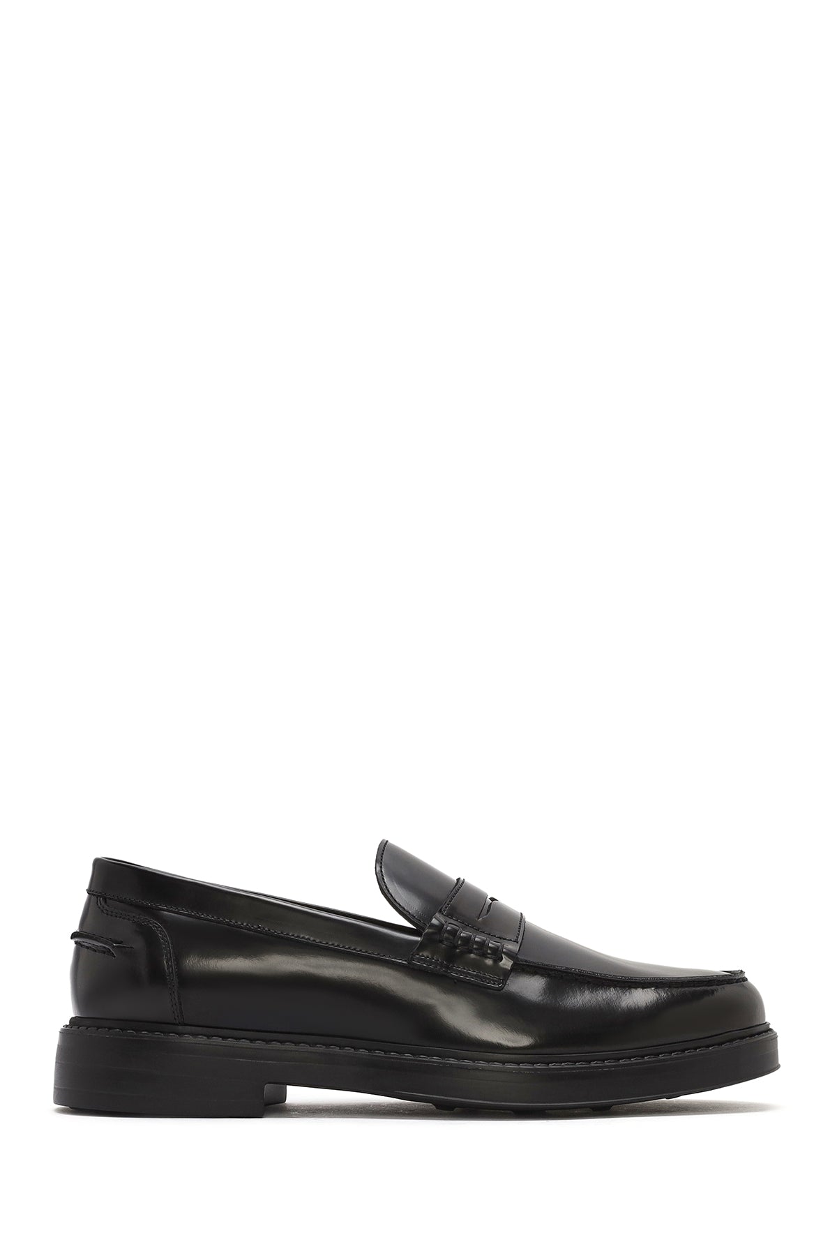 Erkek Siyah Deri Loafer 26SFD722022 | Derimod