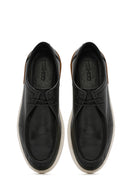 Erkek Siyah Bağcıklı Deri Casual Ayakkabı | Derimod