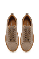 Erkek Vizon Bağcıklı Kalın Tabanlı Süet Deri Sneaker | Derimod