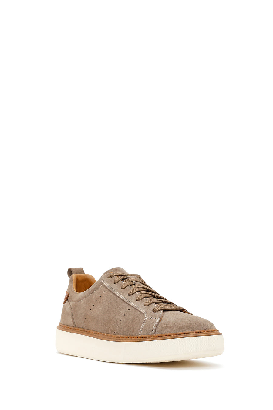 Men's Mink Lace-Up Thick Soled Suede Leather Sneaker