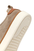 Erkek Vizon Bağcıklı Kalın Tabanlı Süet Deri Sneaker | Derimod