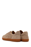 Men's Beige Lace-Up Suede Leather Sneaker | Derimod