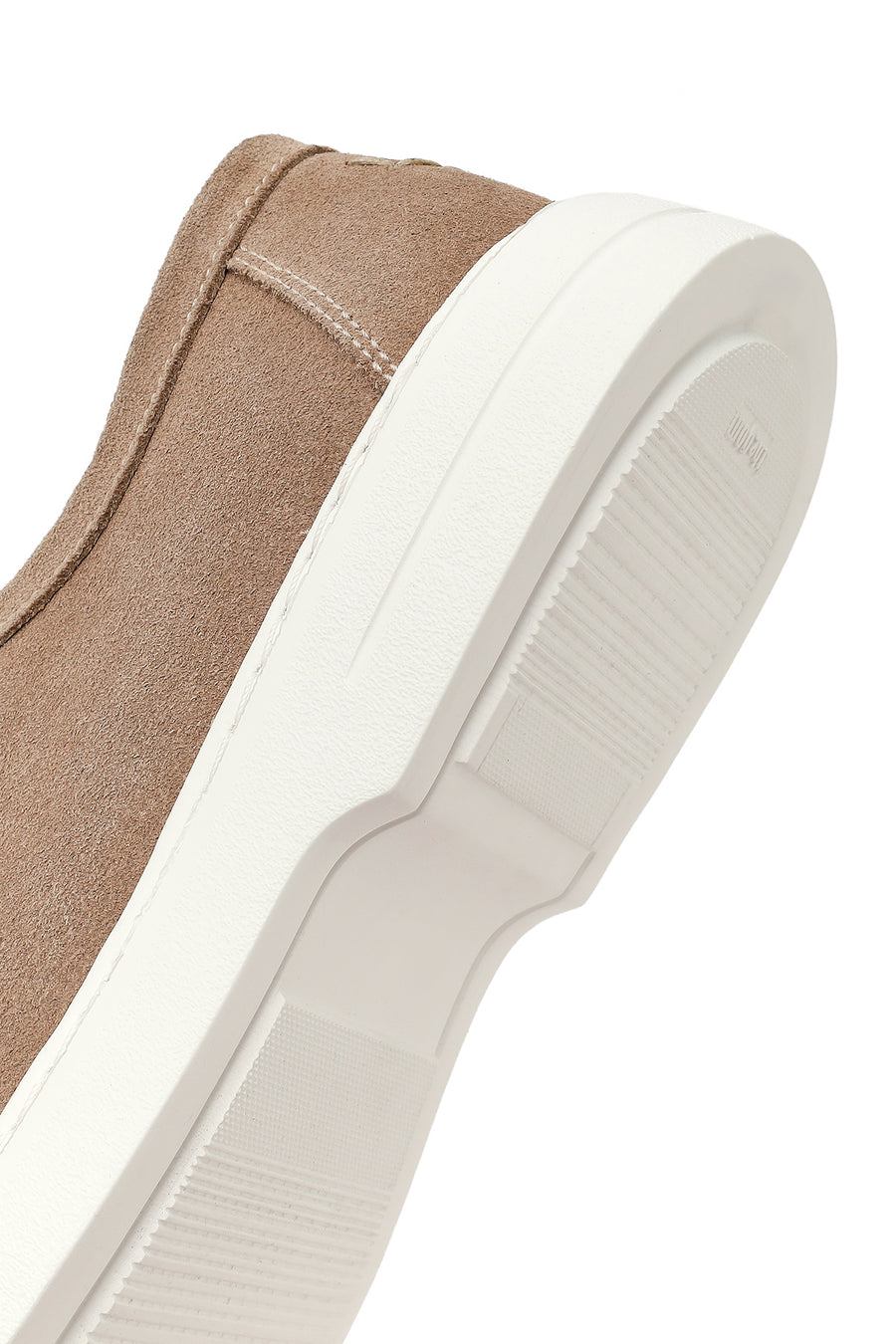 Men's Beige Lace-up Suede Leather Casual Shoes