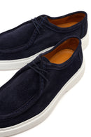 Erkek Lacivert Bağcıklı Süet Deri Casual Ayakkabı | Derimod