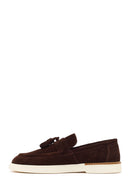 Erkek Kahverengi Püsküllü Süet Deri Loafer | Derimod