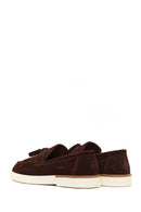 Erkek Kahverengi Püsküllü Süet Deri Loafer | Derimod