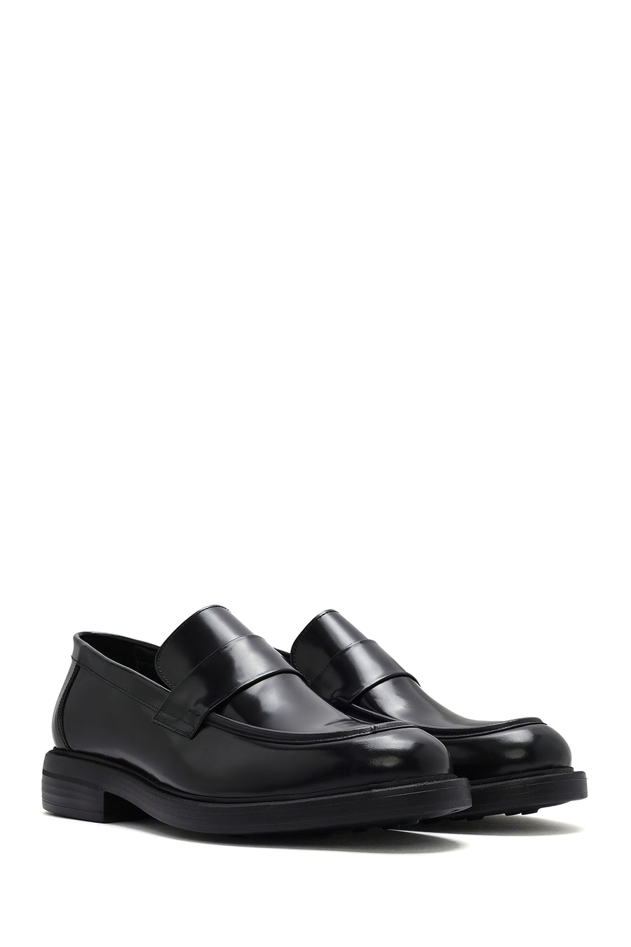 Men's Black Leather Loafer