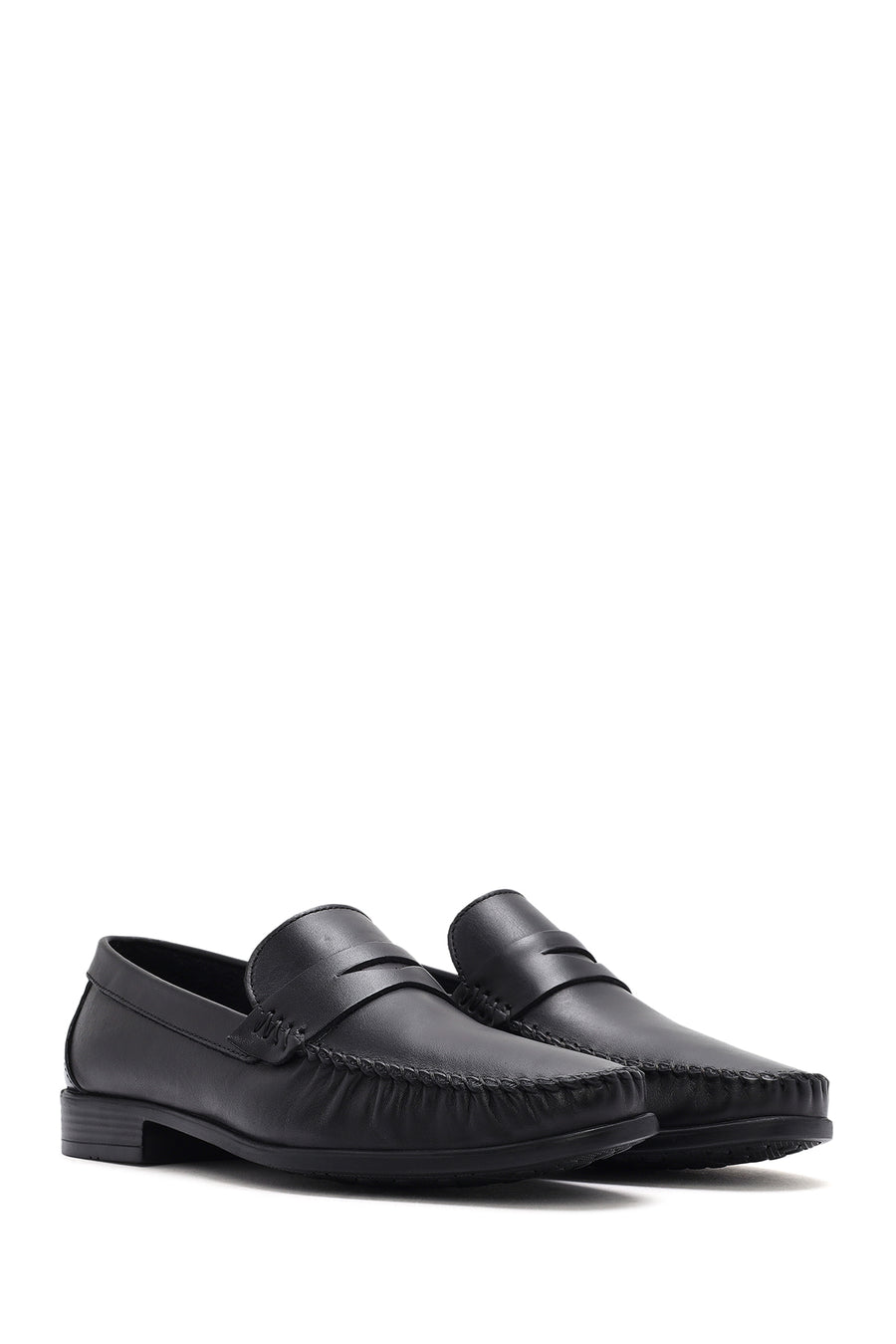 Erkek Siyah Deri Loafer