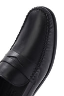 Erkek Siyah Deri Loafer | Derimod