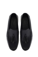 Erkek Siyah Püsküllü Deri Loafer | Derimod