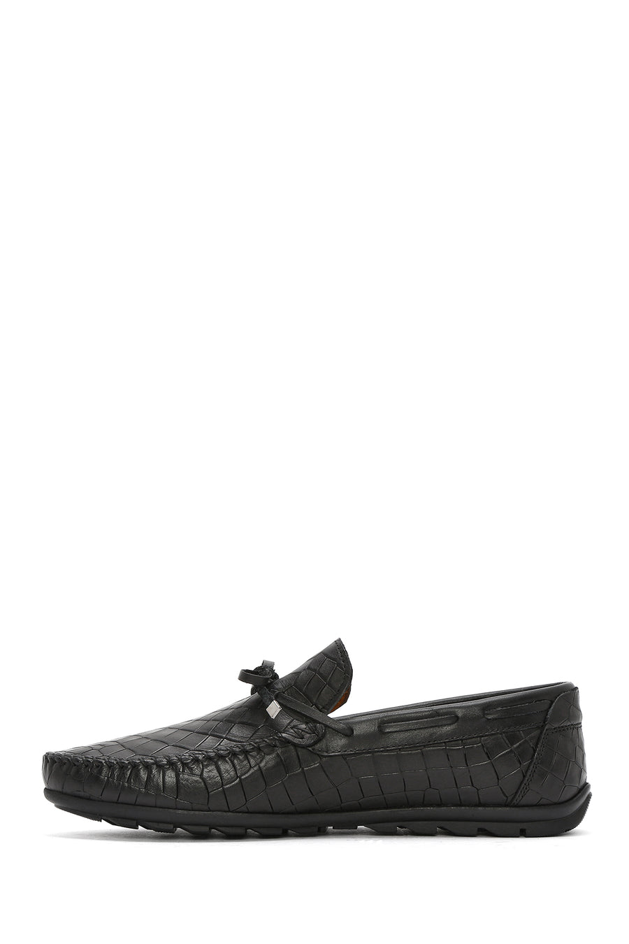 Men's Black Crocodile Leather Loafers