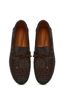 Erkek Kahverengi Kroko Deri Loafer | Derimod