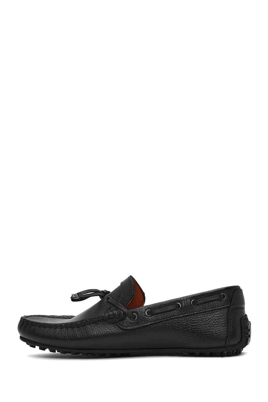 Erkek Siyah Püsküllü Deri Loafer