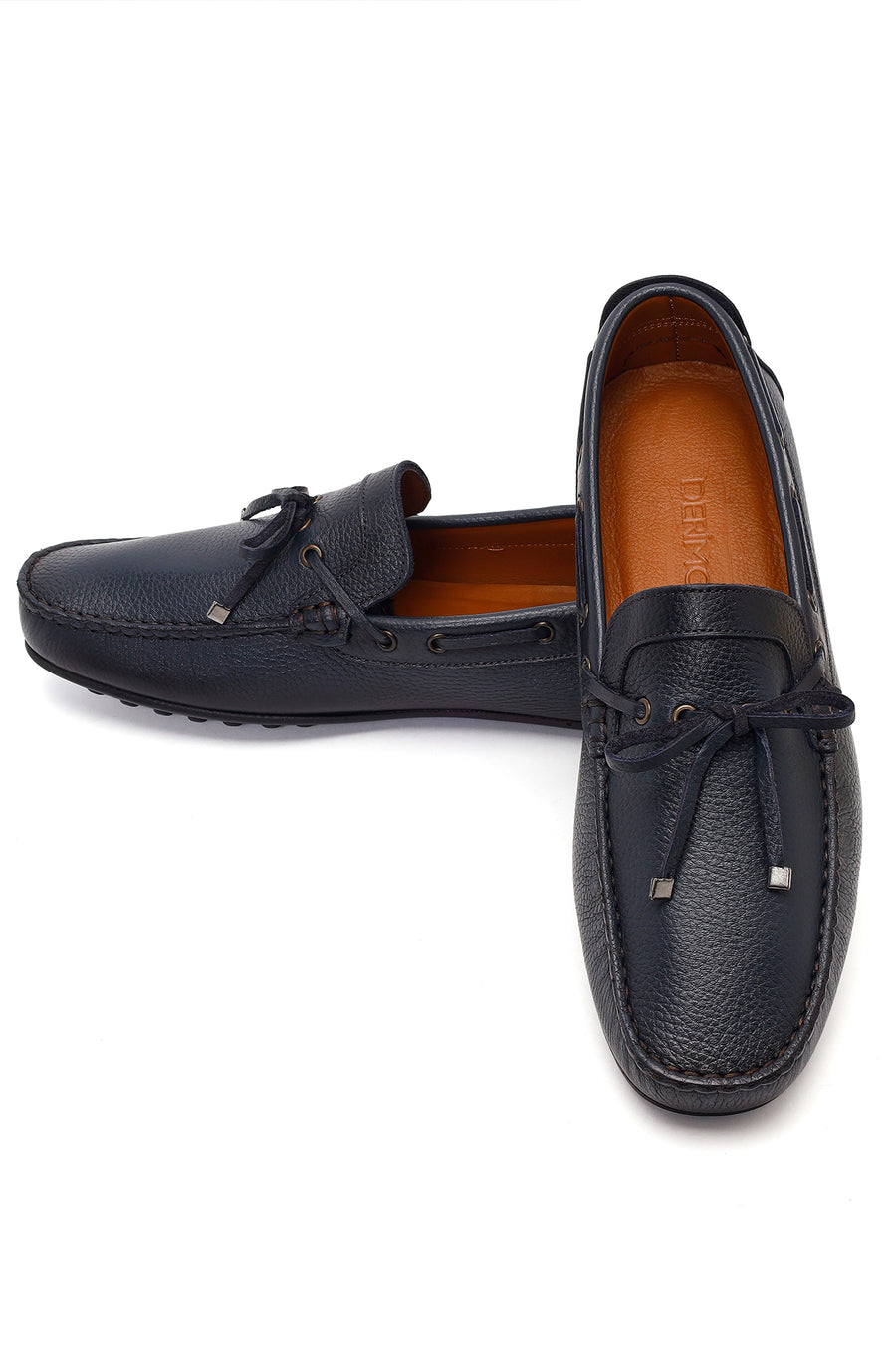 Men's Navy Blue Tassel Leather Loafer