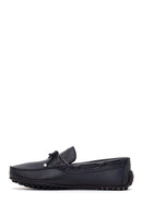 Erkek Lacivert Püsküllü Deri Loafer | Derimod