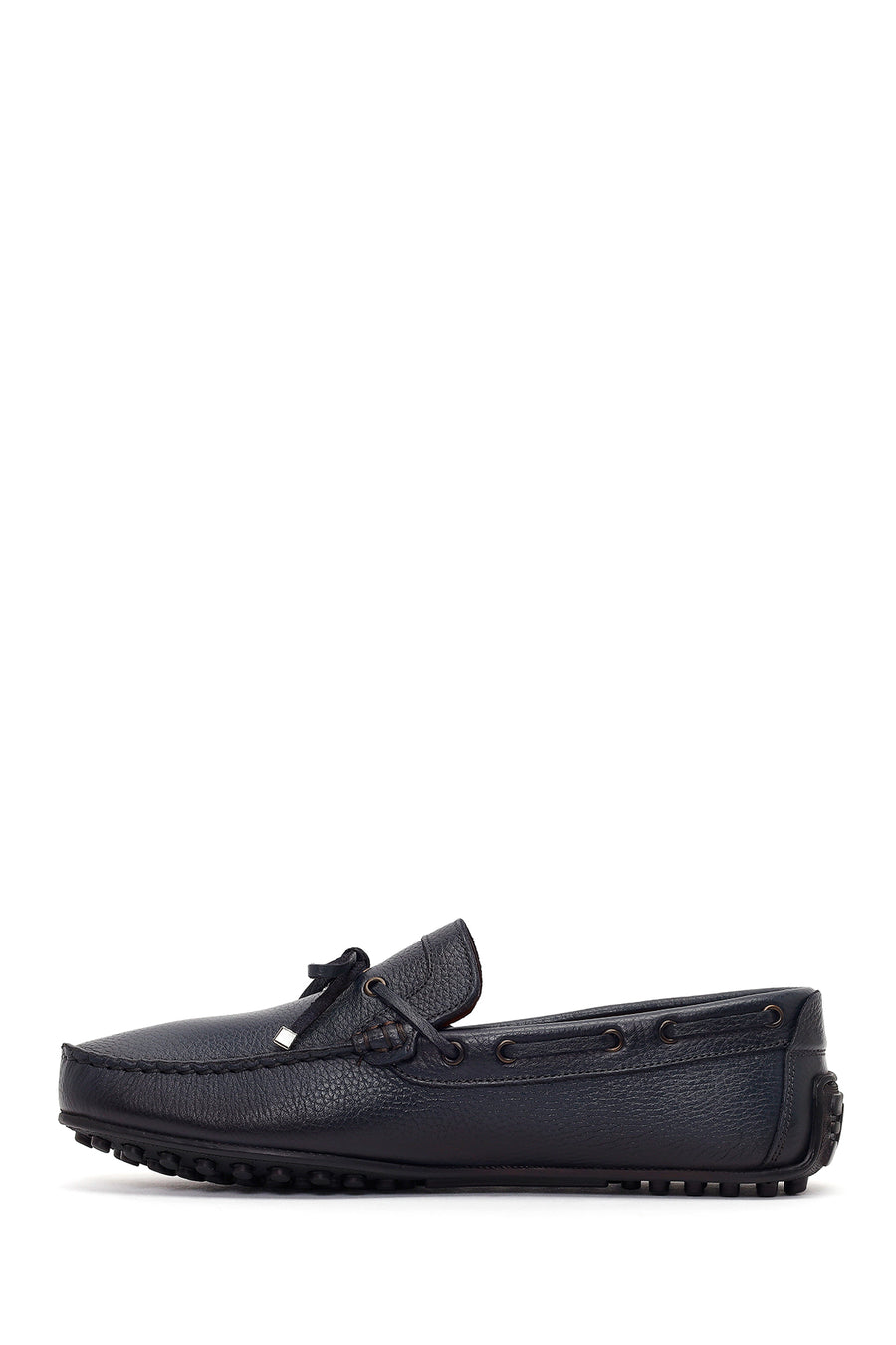 Men's Navy Blue Tassel Leather Loafer