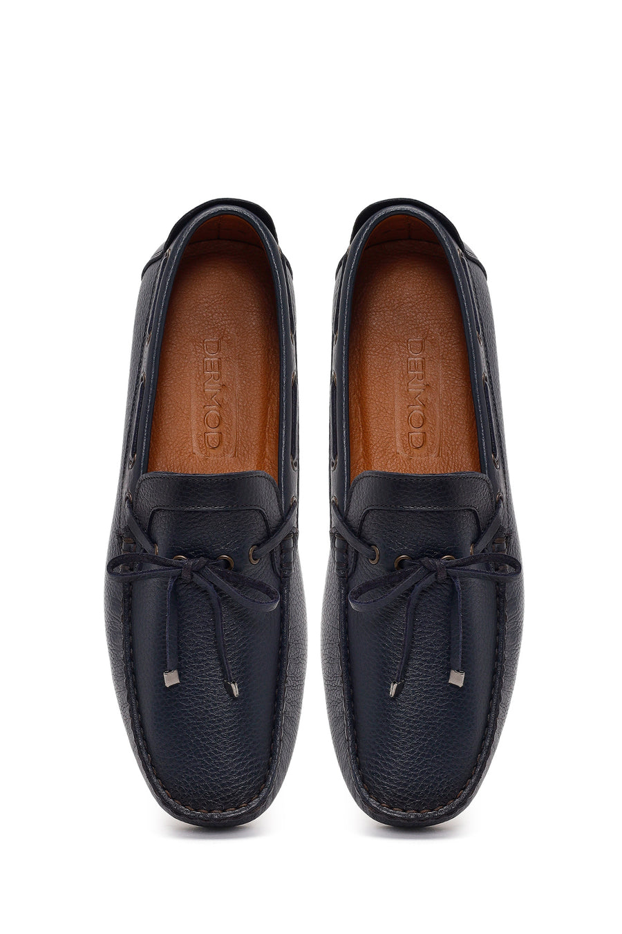 Men's Navy Blue Tassel Leather Loafer