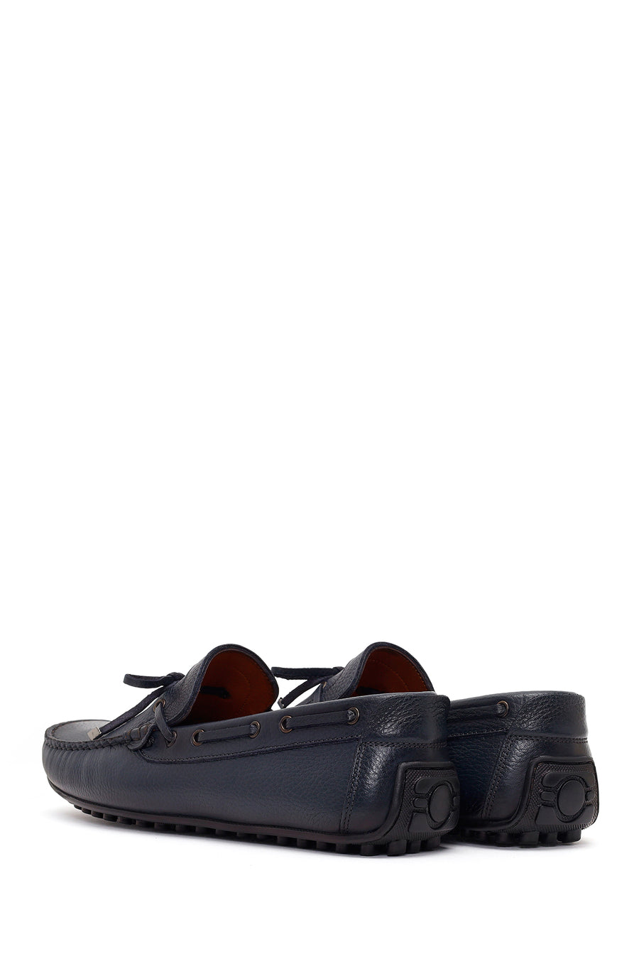 Men's Navy Blue Tassel Leather Loafer