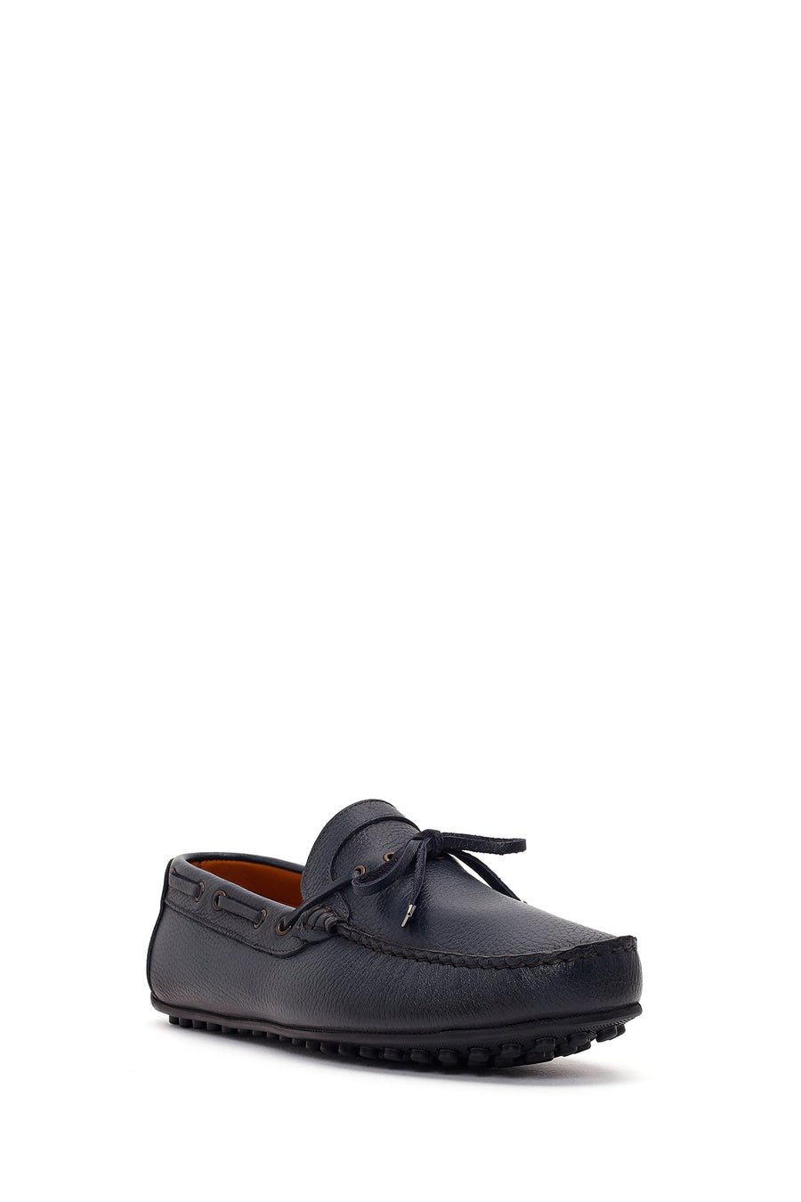 Men's Navy Blue Tassel Leather Loafer