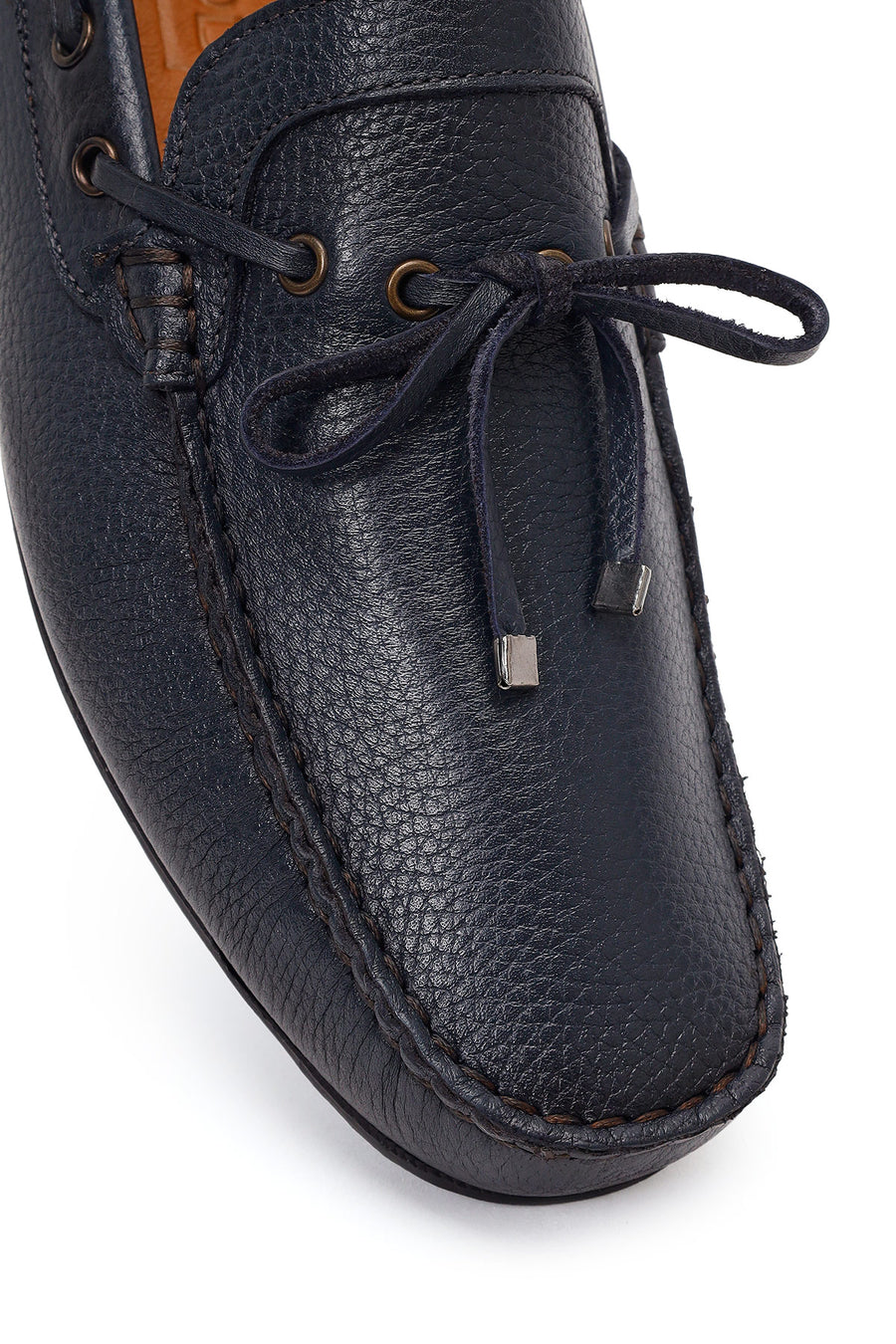 Men's Navy Blue Tassel Leather Loafer