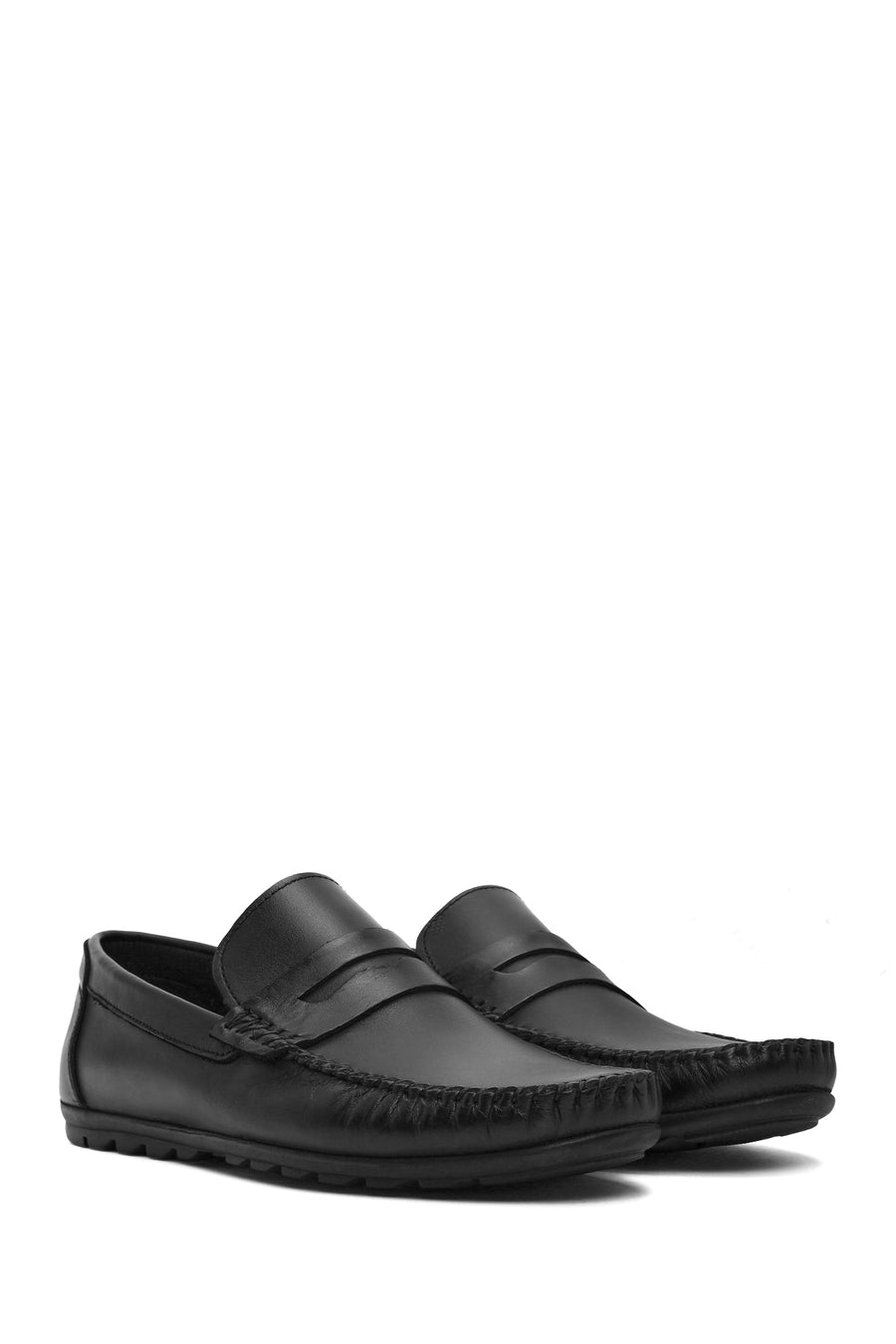 Erkek Siyah Deri Loafer