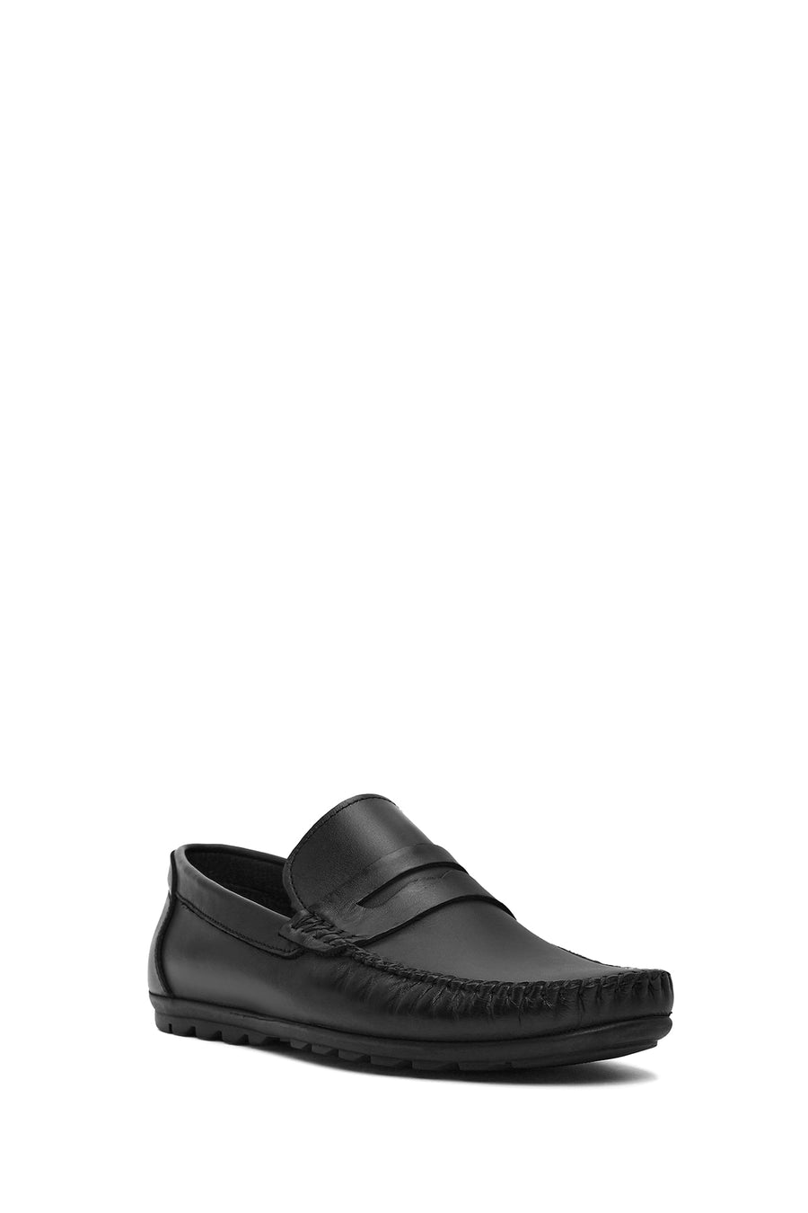 Erkek Siyah Deri Loafer
