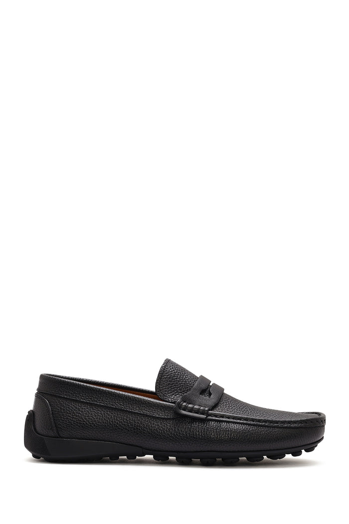 Erkek Siyah Deri Loafer