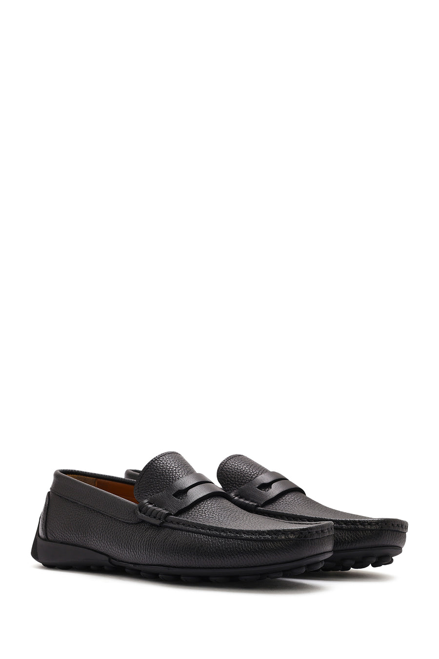 Men's Black Leather Loafer