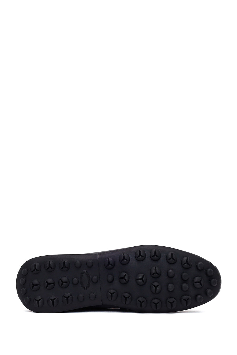 Men's Black Buckled Leather Loafer