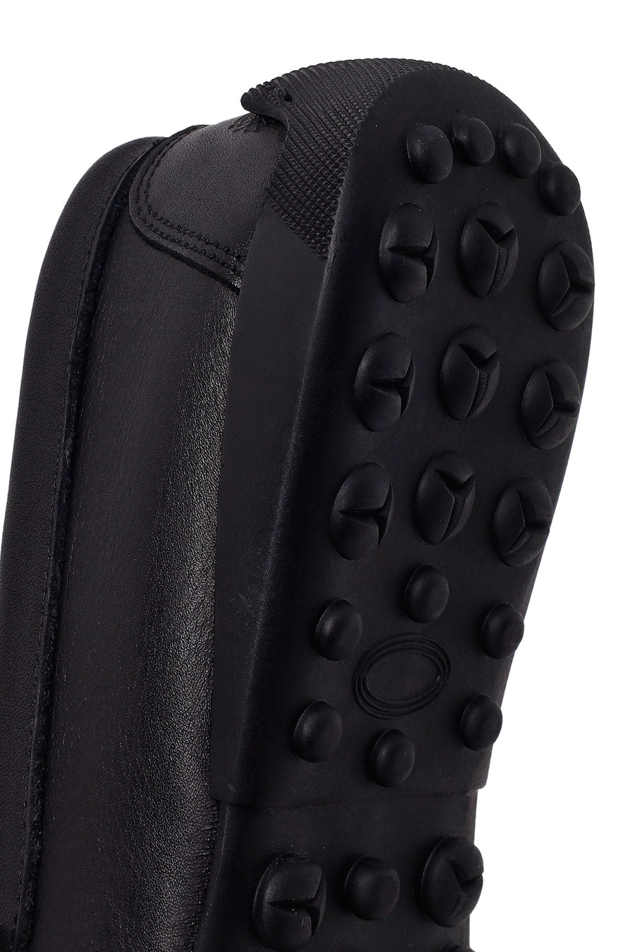 Men's Black Buckled Leather Loafer